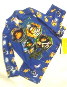 LEGO Nexo Knights Boy's Flannel Pajamas 2 piece Set NWT  Sizes 4/5  Blue - Picture 1 of 3