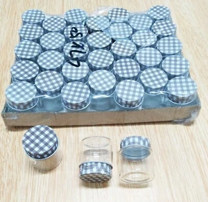 96 piezas botellas de vidrio de 50 ml frascos con tapas de aluminio negro 47*50 mm botella de deseos - Imagen 1 de 4