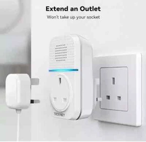TECKNET Timbre Inalámbrico, Timbre de Puerta Autoalimentado Inalámbrico Enchufe Sin Cable No - Imagen 1 de 4