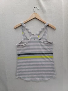 Lululemon Racerback Tank Top Yellow and Gray Stripes Fits SIZE- Small/4 - Picture 1 of 6