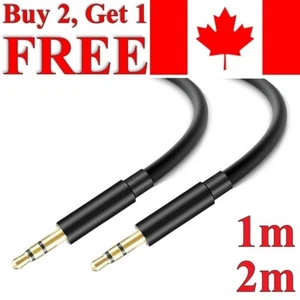 Câble AUX 3,5 mm audio stéréo de haute qualité câble auxiliaire plaqué or - Photo 1 sur 2