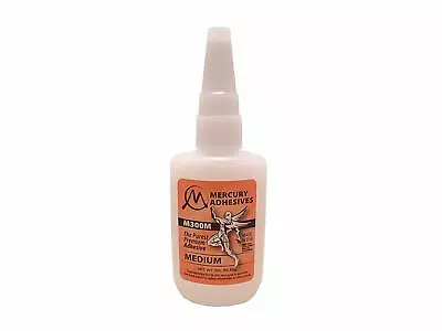 Mercury Adhesives Medium Viscosity CA Balsa Wood Super Glue 2oz Bottle M300M 300 - Image 1 of 2