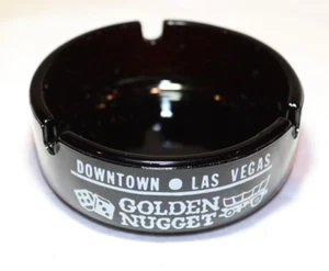 CENICERO DE COLECCIÓN PEPITA DORADA DE LAS VEGAS RARO COLECCIONABLE VIDRIO NEGRO - Imagen 1 de 10