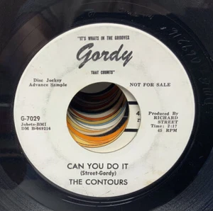 CONTOURS Can You Do It / I'll Stand By You GORDY 7029 DJ PROMO 45 RPM VG - Imagen 1 de 1