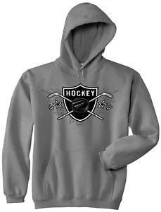 Hockey Shield Hooded Sweat Shirt Hoodie Jersey New Youth & Adult Sizes - Bild 1 von 1