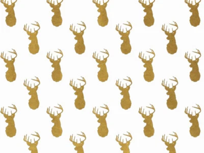 240 Sheets - Golden Shimmer Deer Head Tissue Paper # 416 -- BULK PRICING - Image 1 of 2