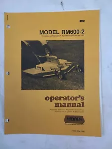 WOODS RM600-2 OPERATORS MANUAL W SERVICE INFO-F-7034 - Picture 1 of 1