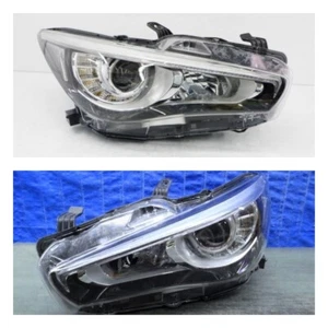 Nissan Genuine SKYLINE V37 Infiniti Q50 Headlight Early Lamps AFS Set Used - Picture 1 of 5