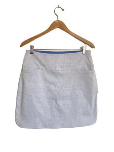 S.C. & Co Light Blue Striped Tummy Control Pull On Skirt Skort Size Medium - Picture 1 of 7