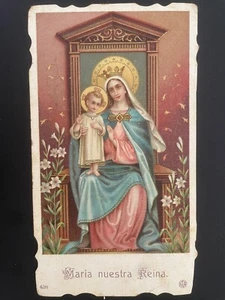 holy card chromolithography santino image pieuse SERIE AB VIRGIN MARY - Picture 1 of 2
