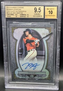Pirates Starting C Joey Bart /99 Auto 10 - 2019 Bowman Prospect - Graded BGS 9.5 - Picture 1 of 2