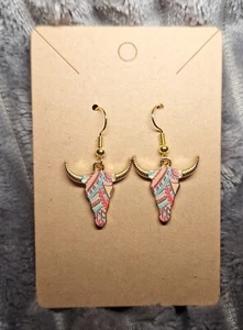 Rustikale Kuh Ohrring Paar - Bild 1 von 1