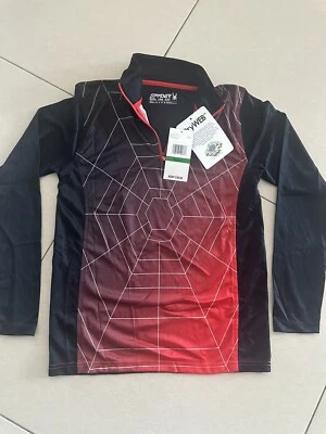 Spyder Kids Boy’s Dry Web Black&Red 1/4 Zip Long Sleeve Shirt Size L, New w/Tags - Image 1 of 4