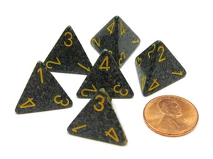 Speckled 18mm 4 Sided D4 Chessex Dice, 6 Pieces - Urban Camo - Picture 1 of 1