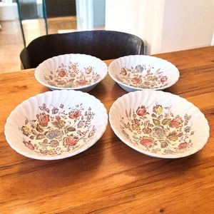 VTG 4 Johnson Brothers Staffordshire Bouquet Cereal 6" Bowls England China - Picture 1 of 5