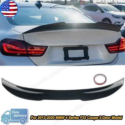 GLOSS BLACK REAR TRUNK SPOILER WING PSM STYLE FOR BMW 4 SERIES F32 430I M440I Foto 1 de 4