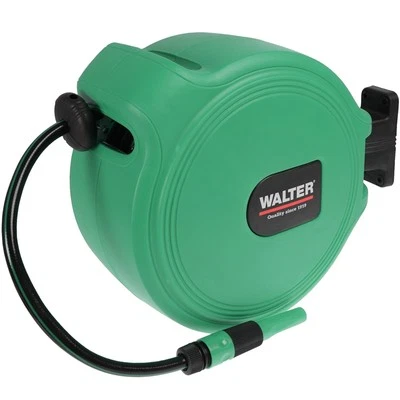 WALTER WERKZEUGE WALTER Gartenschlauch Aufroller 20 m, Wasserschlauch Trommel, Schlauchtrommel