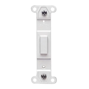 Leviton 80700-00W Plastic White Vertical Surface Mount Toggle Blank Wall Plate - Picture 1 of 1