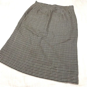Burberrys Vintage Houndstooth Skirt Light Brown Lined Pleated Size M W:29" L:26" - Picture 1 of 24