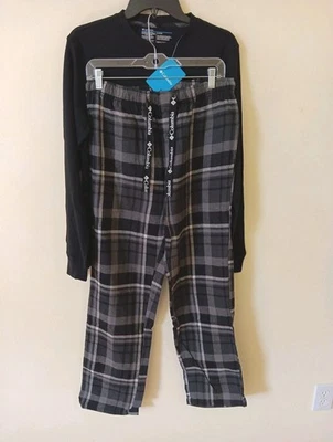 Conjunto de pijama Columbia para hombre talla pequeña negro a cuadros nuevo con etiquetas $9 Foto 1 de 4