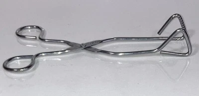 Ekco 8 Inch Stainless Steel Metal Scissor Style Kitchen Tongs - Image 1 of 3