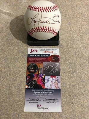 LOU PINIELLA INSCB 2008 CUBS SINGLE SIGNED BASEBALL OMLB BALL AUTOGRAPH JSA COA  - Image 1 of 4