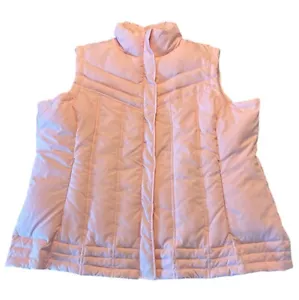 Athletic Works Baby Pink Puffer Vest Womens Size XL - Picture 1 of 5