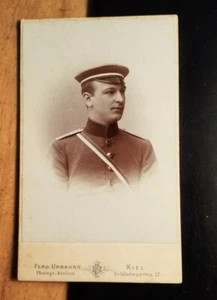 Biersoldat Soldat Student Couleur Uniform Regiment IR 85 CDV Ferd. Urbahns Kiel - Bild 1 von 2