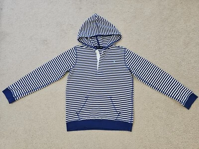 Ralph Lauren Polo Niños Sudadera con Capucha 1/4 Botones Azul Marino y Blanco Rayas talla XL Foto 1 de 4