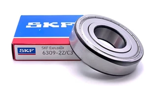 SKF 6309 ZZ C3 DEEP GROOVE BALL BEARING, METAL SHIELDED 45x100x25mm - Bild 1 von 3