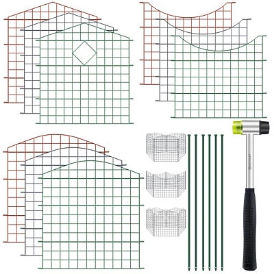 KESSER® Teichzaun Gartenzaun Steckzaun Komplett-Set Metall Gitter Zaun Elemente - Bild 1 von 4
