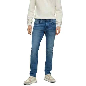 BOSS Mens Jeans - Mens BOSS Delaware Slim Fit Jeans - Film Light Blue Stretch - Picture 1 of 5