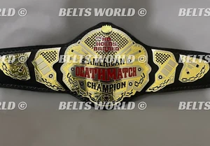 AMERICAN DEATH MATCH 2024 CHAMPIONSHIP BELT 2MM BRASS PLATES - Picture 1 of 4