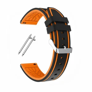 New Men's Sports Waterproof Silicone Rubber Watch Strap Band 20mm 22mm 24mm 26mm - Picture 1 of 18