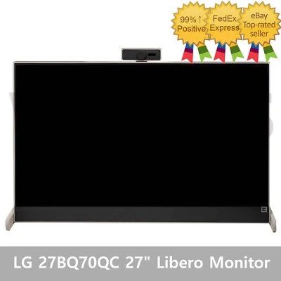 LG 27BQ70QC 27" Libero Monitor QHD 2560 x 1440 IPS HDR Webcam - Tracking - Image 1 of 3