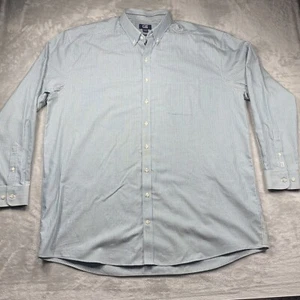 Cutter & Buck Mens 2XT Button Down Dress Shirt Baby Blue & White Pinstripes - Picture 1 of 8