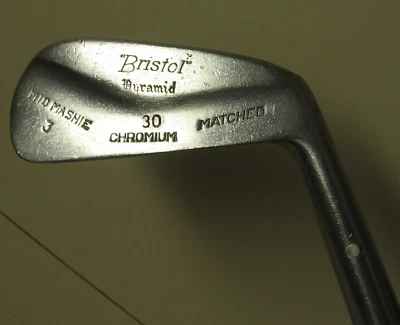 1930's Bristol Pyramid Mid-Mashie no. 3, punched hole face, blonde coated steel - Image 1 of 4