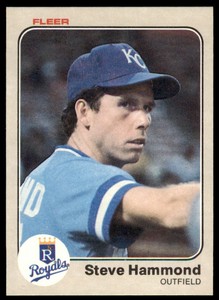 1983 Fleer Steve Hammond Rookie .  Kansas City Royals #114