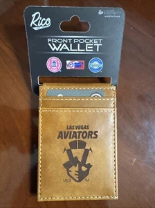 Las Vegas Aviators RICO - MiLB Brown Leather Front Pocket Wallet Slim Billfold - Picture 1 of 3