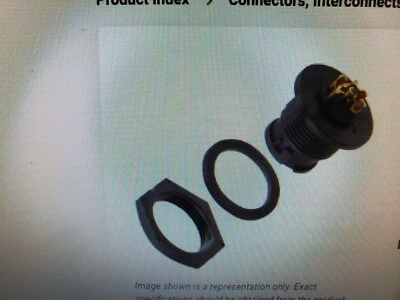 2 pieces 7282-6PG-300 Standard Circular Connector 6P PIN PANEL MNT  Conxall - Image 1 of 3