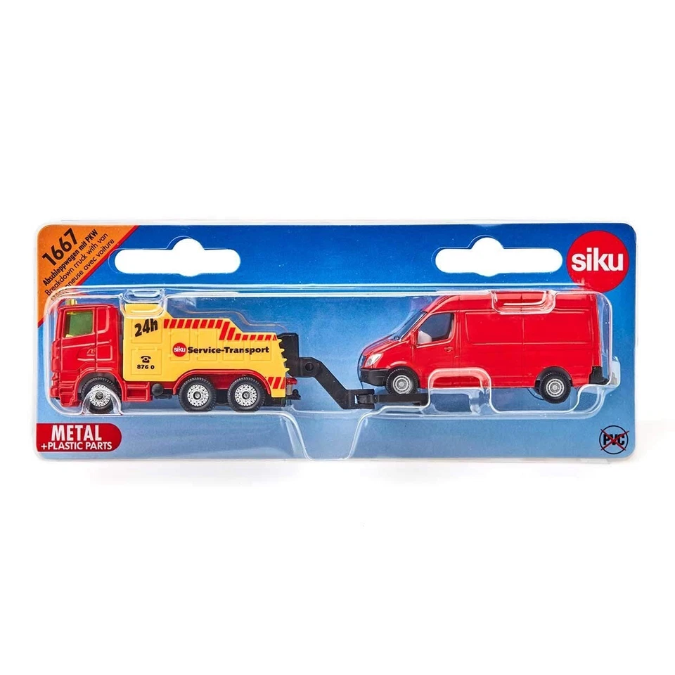 SIKU 1667 SCANIA R380 Breakdown Truck with RED Van SET LOT MISB - Image 1 of 1