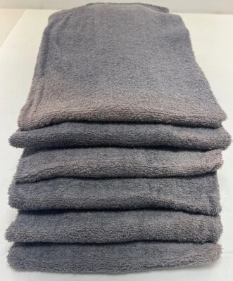 Toalhas de banho cinza 100% algodão leves 50 x 25 pacote com 6 frete grátis - Imagem 1 de 4