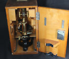 Antique 1921 Ernst Leitz Wetzler Brass Microscope in Wooden Box