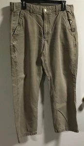 Carhartt B299 MUS Relaxed Fit Brown Canvas Work Pant 36x30 - Picture 1 of 9