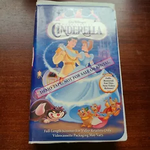 Walt Disney's Masterpiece Cinderella - Screener Demo Tape - Tested VHS Clamshell - Foto 1 di 1