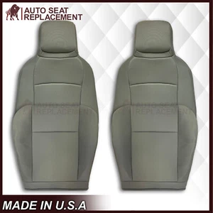2009 - 2019 Ford Econoline E250 E350 E450 E550 Van Front Gray Cloth Seat Covers - Picture 1 of 32
