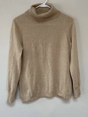 Coldwater Creek Mujer Tostado Cachemira Cuello Alto Med 10-12 Foto 1 de 4