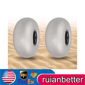 2Pcs Balloon Wheels 10" Replacement Big Beach Sand Tires for Kayak Dolly Canoe - Picture 1 of 12