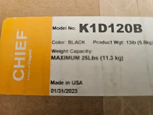 Chief K1D120B Dynamic Desk Clamp Mount, 1 Monitor-K1D120B Kontour™- FreeShipping - Picture 1 of 4