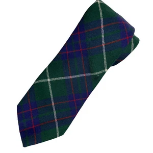 MacIntyre Hunting Tartan Plaid Wool Tie Scotland Green Blue Red - Picture 1 of 4